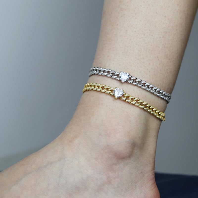 Anklets Heart Charm Cubic Zirconia Cz Miami Cuban Link Anklet Women Fashion Jewelry Gold Silver Color Iced Out Rock 2021, Red;blue
Anklets Heart Charm Cubic Zirconia Cz Miami Cuban Link Anklet Women Fashion Jewelry Gold Silver Color Iced Out Rock 2021, Red;blue