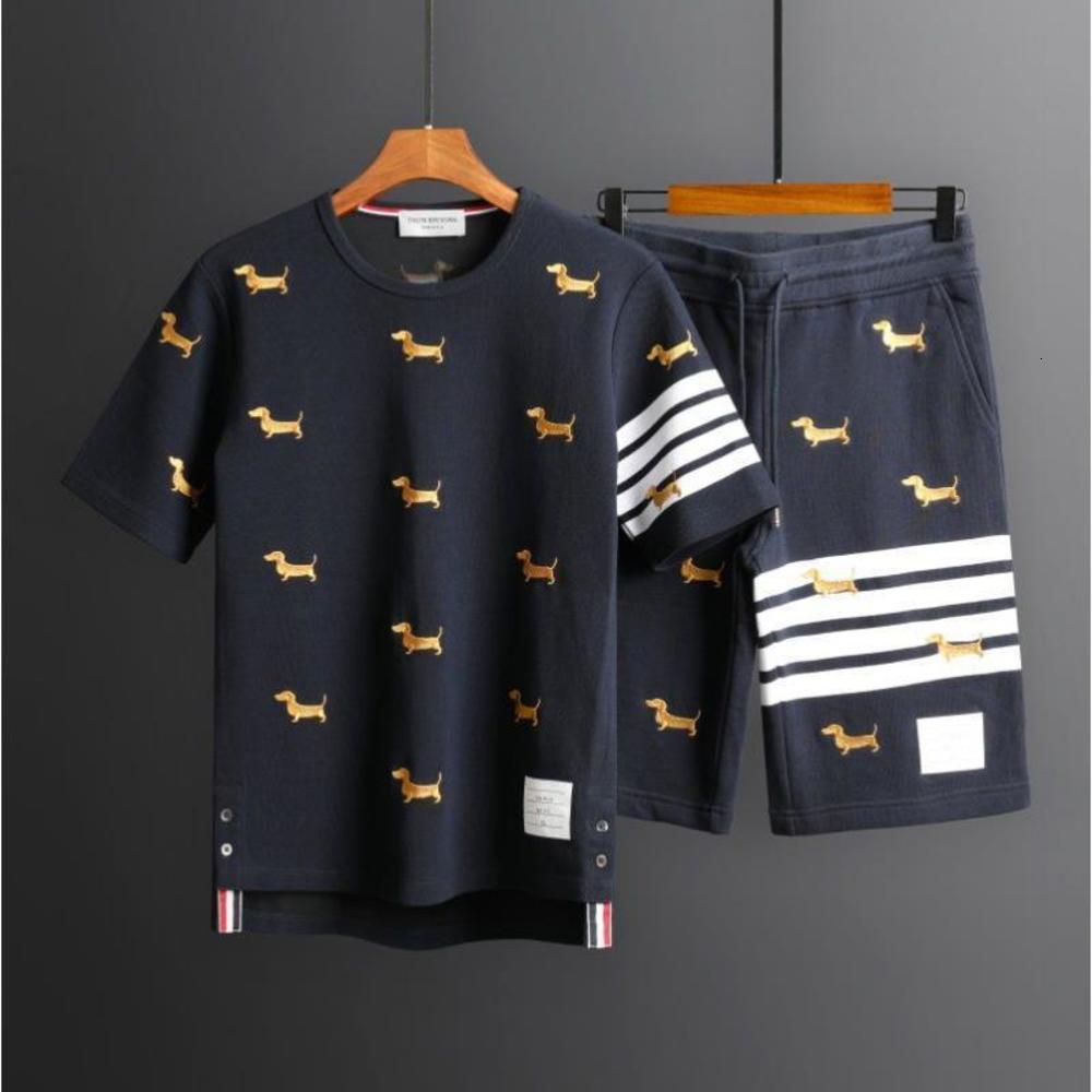 t shirt Chao summer Dog Print TB short sleeve suit and wo lovers' pants t-shirt men's casual sports, White;black
t shirt Chao summer Dog Print TB short sleeve suit and wo lovers' pants t-shirt men's casual sports, White;black