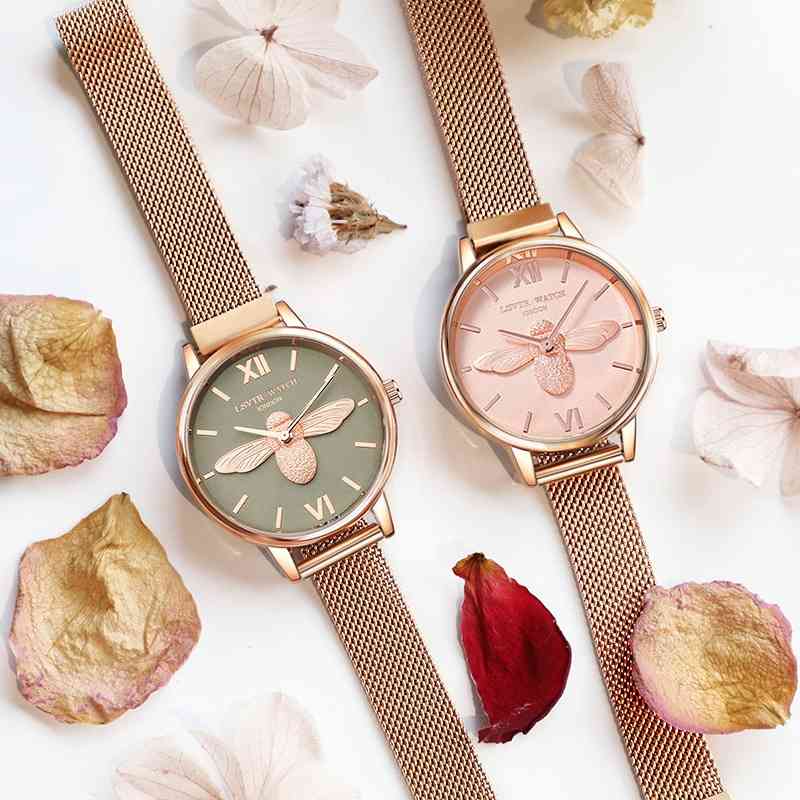 Little bee ob light luxury French watch Lady tiktok red the same paragraph, Slivery;brown
Little bee ob light luxury French watch Lady tiktok red the same paragraph, Slivery;brown