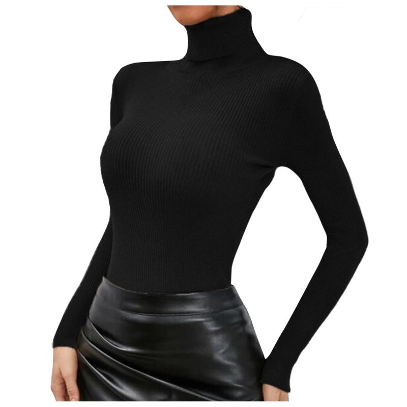 Women's Sweaters Basic Turtleneck Women Knitted Sweater Solid Color Tops Slim Ladies Casual Long Sleeve Pullover Soft Warm #58, White;black
Women's Sweaters Basic Turtleneck Women Knitted Sweater Solid Color Tops Slim Ladies Casual Long Sleeve Pullover Soft Warm #58, White;black
