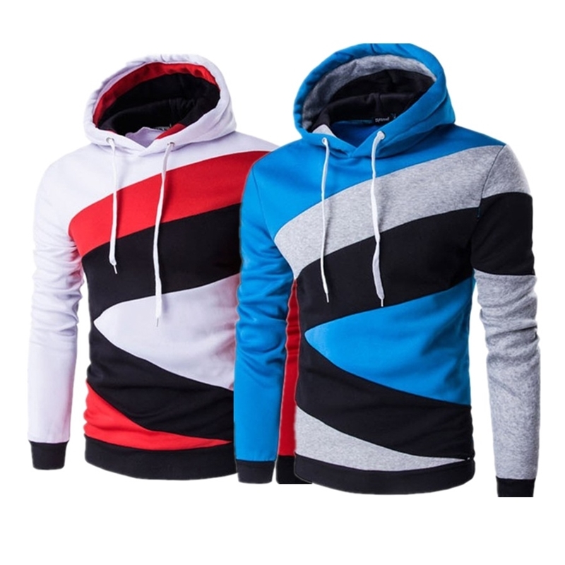 Spring and autumn new men's hooded sports fashion color matching Pullover personalized sweater, White
Spring and autumn new men's hooded sports fashion color matching Pullover personalized sweater, White