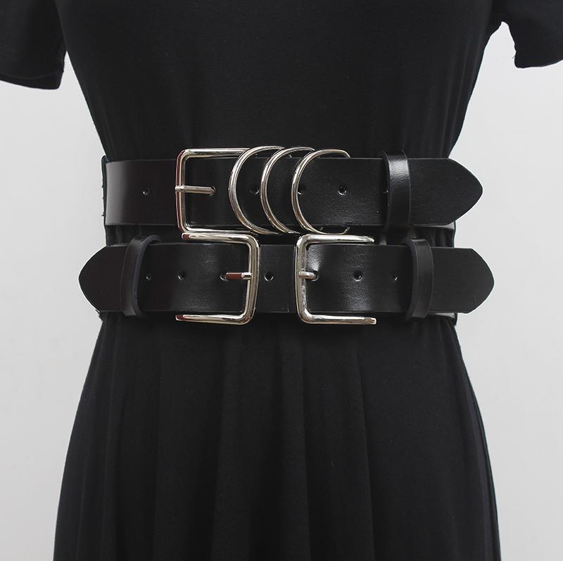 Belts Women's Runway Fashion Genuine Leather Elastic Cummerbunds Female Dress Corsets Waistband Decoration Wide Belt R193, Black;brown
Belts Women's Runway Fashion Genuine Leather Elastic Cummerbunds Female Dress Corsets Waistband Decoration Wide Belt R193, Black;brown