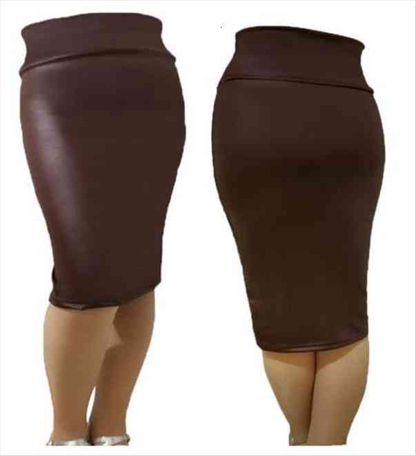 Women Skirt Fashion Pu Skirts Women High Waist Slit Package Hip Knee-length Pencil Skirt Plus Size Office, Black
Women Skirt Fashion Pu Skirts Women High Waist Slit Package Hip Knee-length Pencil Skirt Plus Size Office, Black