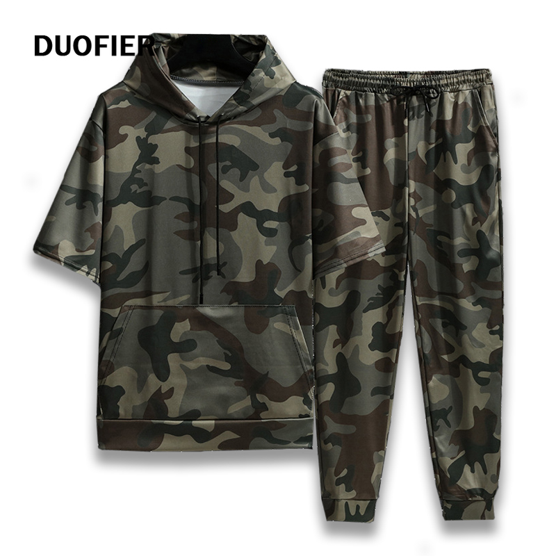 Spring Summer Camouflage Men's Suit Sports Fitness Short Sleeve Hoodie+Trousers Men 2 Pieces Casual Outdoor Fashion Shorts, Dl21521green
Spring Summer Camouflage Men's Suit Sports Fitness Short Sleeve Hoodie+Trousers Men 2 Pieces Casual Outdoor Fashion Shorts, Dl21521green