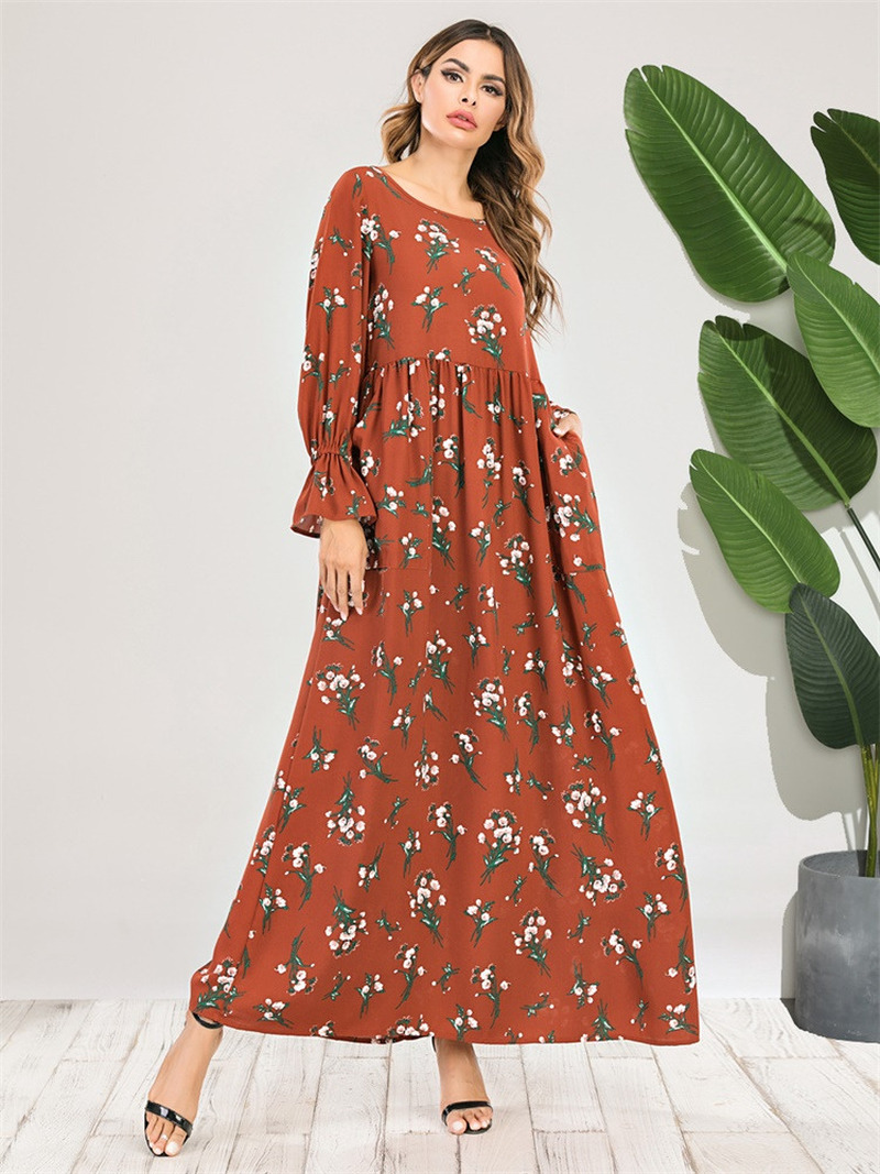arabic Elegant Ethnic Floral Maxi Dress O Ne Long Sleeve Slim High Waist Swing turkey Muslim isalmic Clothes Orange Autumn new
arabic Elegant Ethnic Floral Maxi Dress O Ne Long Sleeve Slim High Waist Swing turkey Muslim isalmic Clothes Orange Autumn new