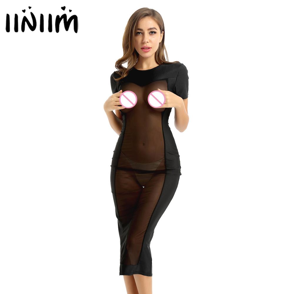 Womens Adult Fashion Sexy Cocktail Party Dress Short Sleeves See Through Mesh Patchwork Bodycon Long Dress Party Club Dress, Black
Womens Adult Fashion Sexy Cocktail Party Dress Short Sleeves See Through Mesh Patchwork Bodycon Long Dress Party Club Dress, Black