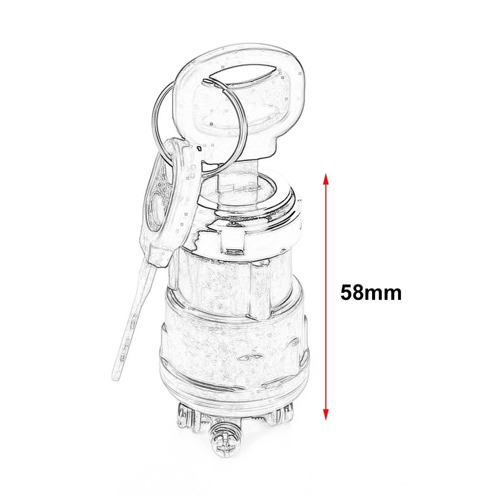 Universal Car Boat 12V 4 Position Ignition Starter Switch With 2 Keys For Petrol Engine Farm Machines Harvesting Machines Delivers