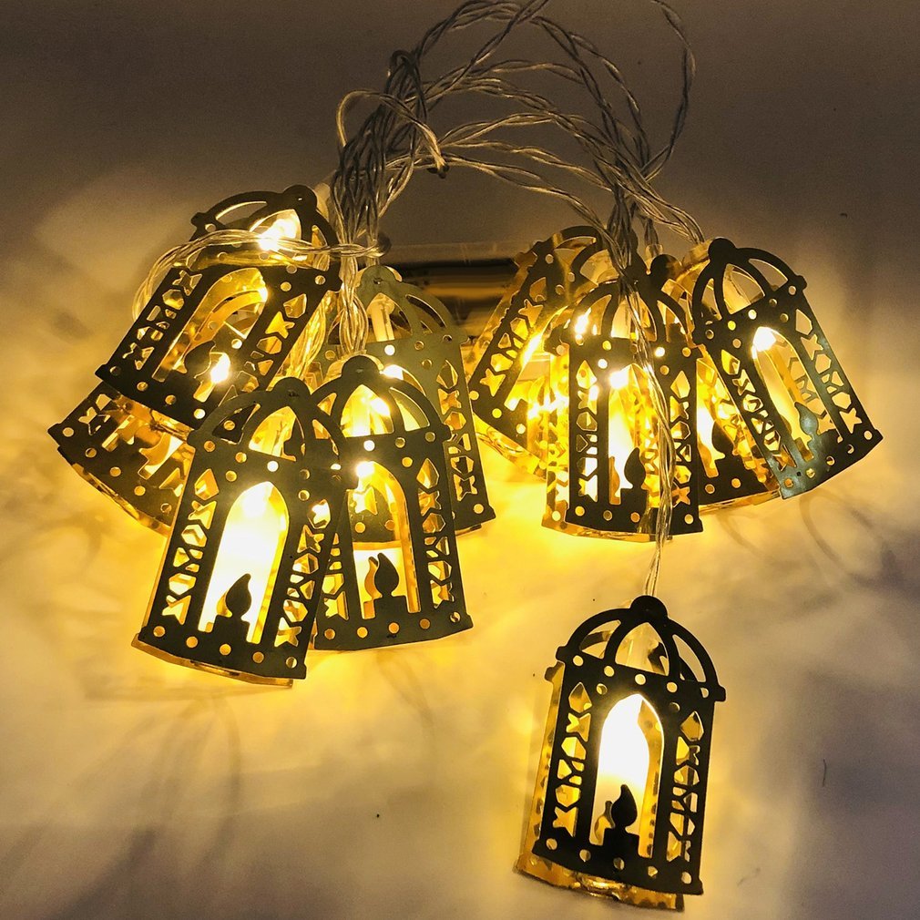 New 2021 Middle East oath Mubarak Led String Lights 1.65M 10 Lights Palace Lighting Festivals and Decorations Lights