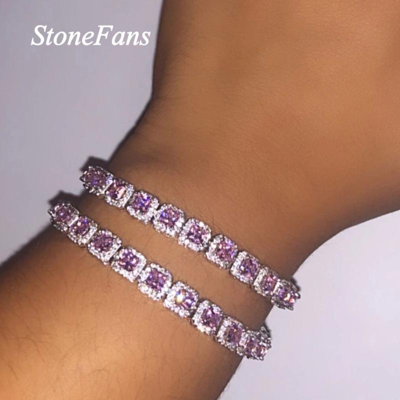 Stonefans Hip Hop Pink Crystal Zircon Bracelet Jewlery For Women Handmade Luxury Bridal Square Wedding Hand Jewelry Charm Bracelets
Stonefans Hip Hop Pink Crystal Zircon Bracelet Jewlery For Women Handmade Luxury Bridal Square Wedding Hand Jewelry Charm Bracelets