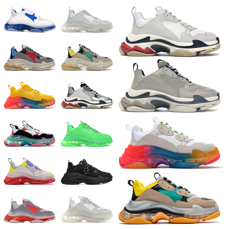 Authentic Mens Womens Triple S Casual Shoes 17FW Paris Old Dad Grandpa Vintage Clear Sole Crystal Bottom Platform Designer Sports Sneakers Trainers, 5 36-45
Authentic Mens Womens Triple S Casual Shoes 17FW Paris Old Dad Grandpa Vintage Clear Sole Crystal Bottom Platform Designer Sports Sneakers Trainers, 5 36-45