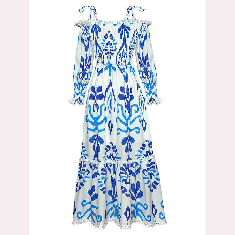 HIGH STREET Fashion Spring Runway Dress Women' Printed Ruffled Suspender Long Sleeve Elastic Waist 210526, Blue
HIGH STREET Fashion Spring Runway Dress Women' Printed Ruffled Suspender Long Sleeve Elastic Waist 210526, Blue