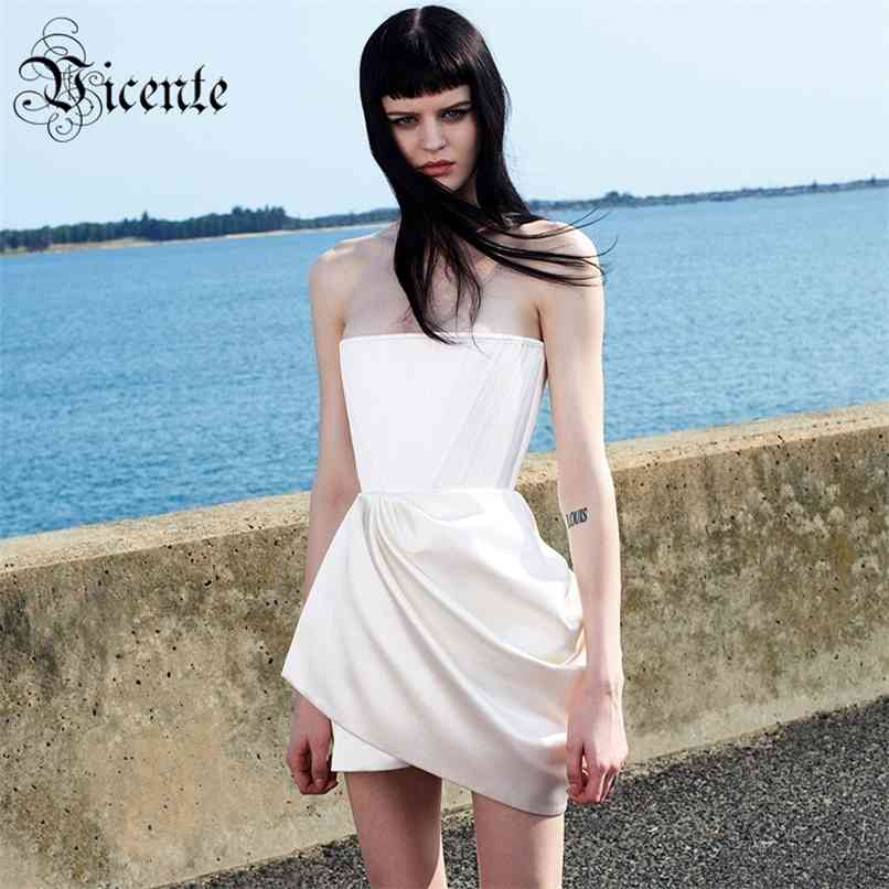 Chic Draped Design White Mini Dress Sexy Strapless Sleeveless Celebrity Party Club Satin 210520
Chic Draped Design White Mini Dress Sexy Strapless Sleeveless Celebrity Party Club Satin 210520