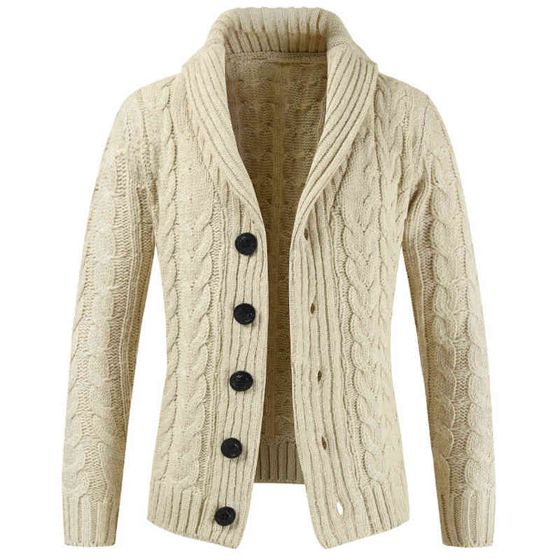 Sweater Male Thick Slim Fit Overcoat Cardigans Knitwear High Quality Winter Korean Style Casual Winter sweater men 210515