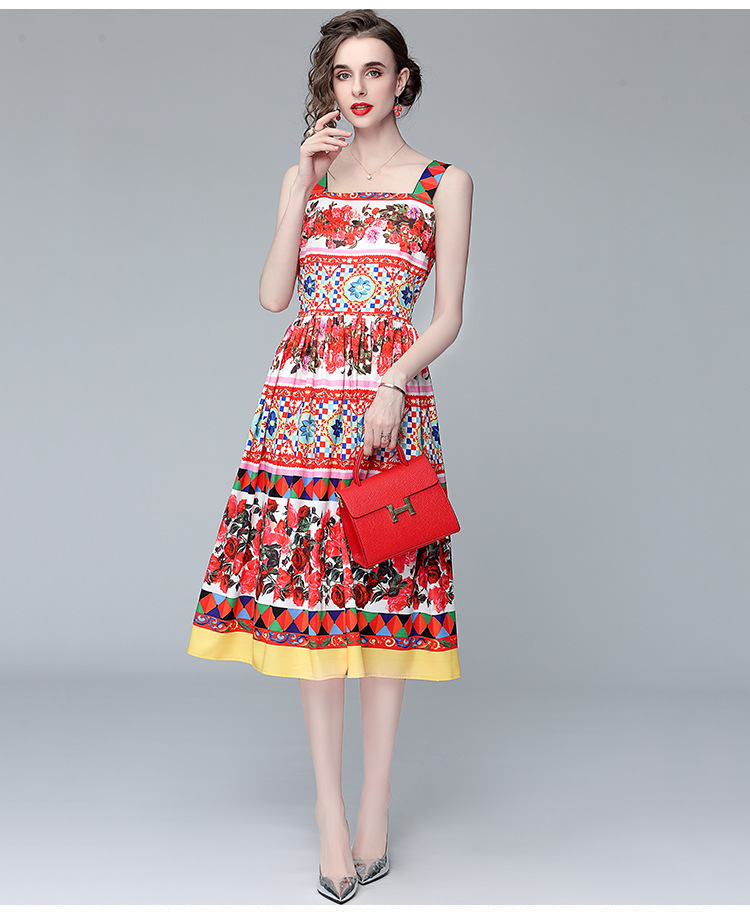 Street Fashion Dresses 2021 Sexy Spaghetti Strap Women's Printing Dress 100% Polyester Lady's Beach Vacation Wear, As picture
Street Fashion Dresses 2021 Sexy Spaghetti Strap Women's Printing Dress 100% Polyester Lady's Beach Vacation Wear, As picture