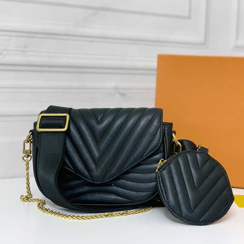 Bag 2ps Women Crossbody Bags Shoulder Coin Purse Quilted Cowhide Bronze Gold Chain Detachable Wide Strap Plain Wallet High
Bag 2ps Women Crossbody Bags Shoulder Coin Purse Quilted Cowhide Bronze Gold Chain Detachable Wide Strap Plain Wallet High