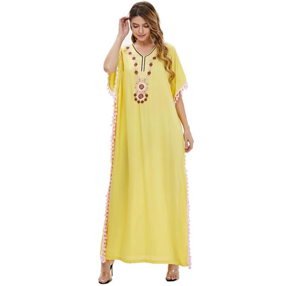 Eid Muslim Abaya Dress Short Sleeve Ramadan Eid Mubarak Dubai Turkey Islamic Clothing Robe Longue Vestidos Women De Mujer Gown
Eid Muslim Abaya Dress Short Sleeve Ramadan Eid Mubarak Dubai Turkey Islamic Clothing Robe Longue Vestidos Women De Mujer Gown