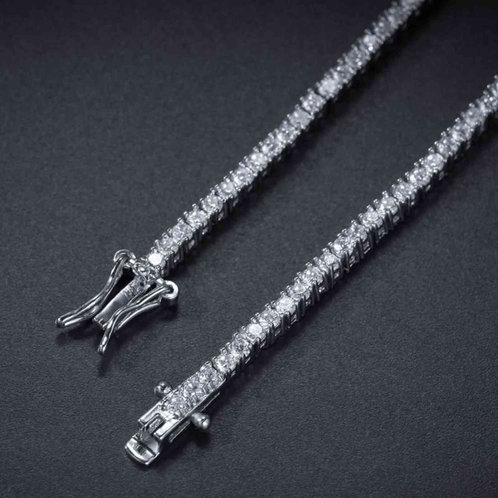 UWIN 2mm Round Cut Micro Tennis Bracelet Bling Cubic Zirconia Fashion Hiphop Men Women Bracelets Jewelry 211124