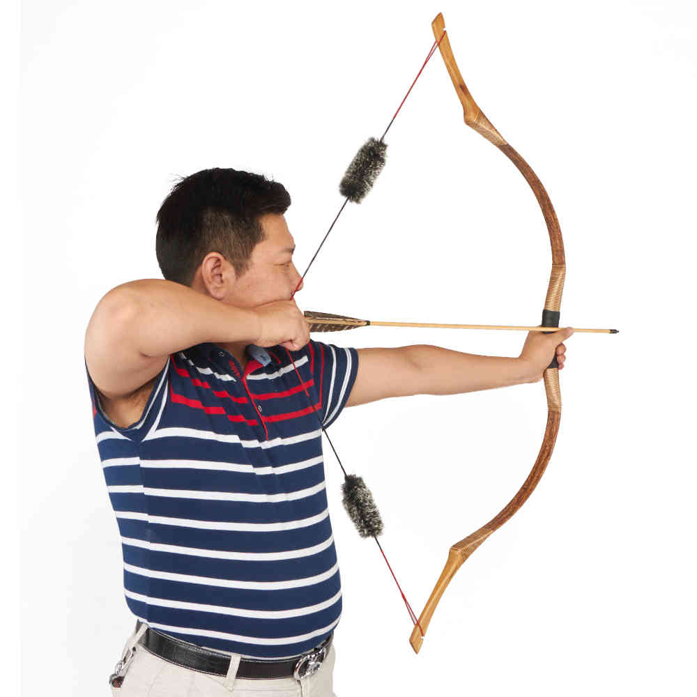Top Quantity Archery hunting Beech Wood Recurve Bow 57inch 30lbs Bow and Arrow Shooting Arch X0524