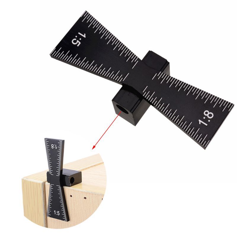 Swallow cake Marker Aluminium Hand Cut Wood Adjustment Meter Guide Tool With Scale Template Size 1: 5 And 1: 8 40JA