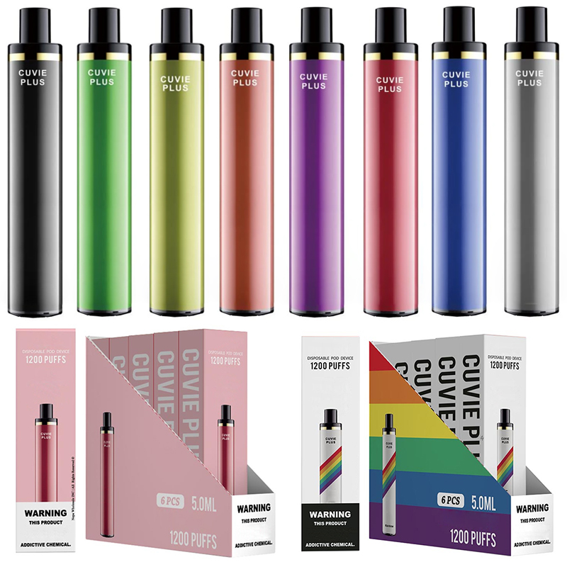 Cuvie Plus Disposable Vape Pen Kits 1200 Puffs cigarettes 950mAh Battery 5ML Vapor Pod Device eCigs Puffbars Vapes
Cuvie Plus Disposable Vape Pen Kits 1200 Puffs cigarettes 950mAh Battery 5ML Vapor Pod Device eCigs Puffbars Vapes