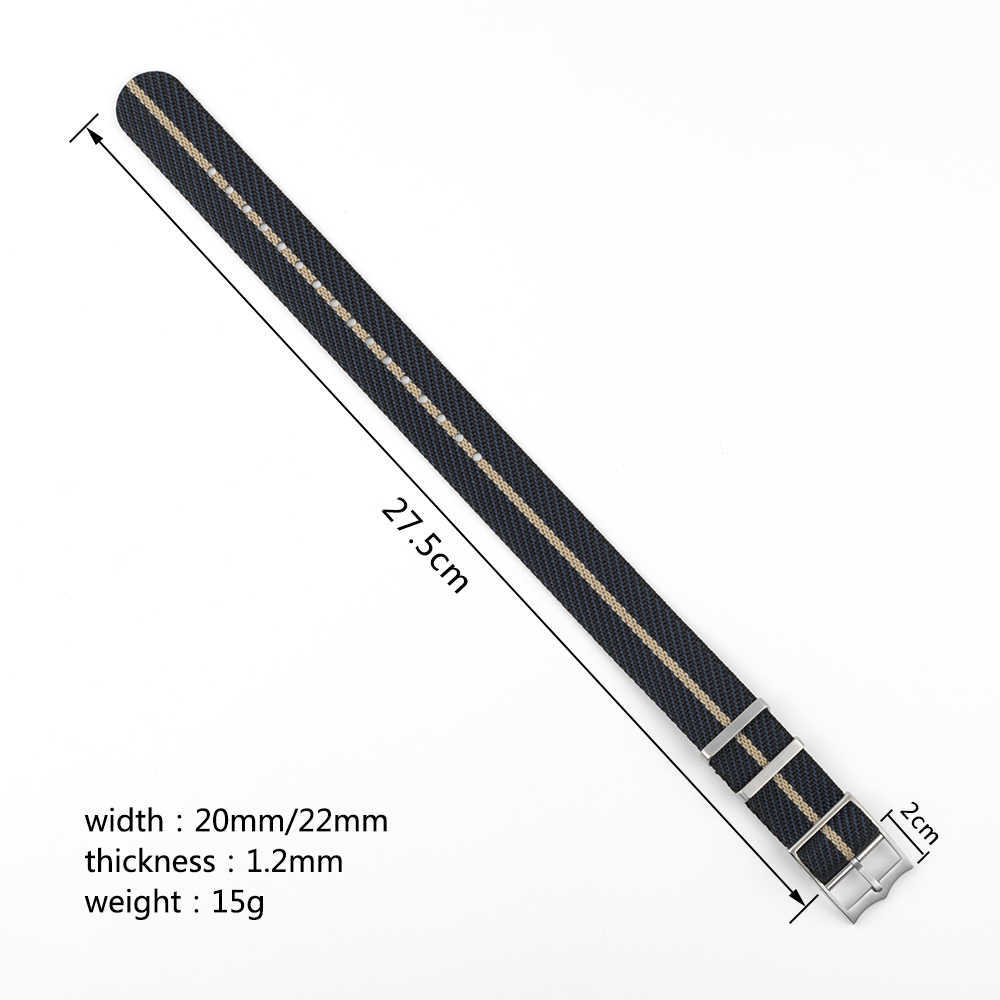 20mm 22mm Nato Watch Strap Nylon Premium Seatbelt Replacement Braided for Tudor Fabric Watch Band H09154071420