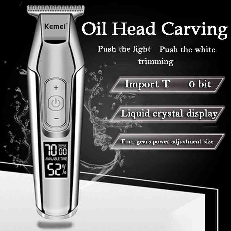 Kemei Professional Electric Hair Clippers Trimmer for men LCD Display hair cutting machine clipper shaver Beard Trimmers 220121