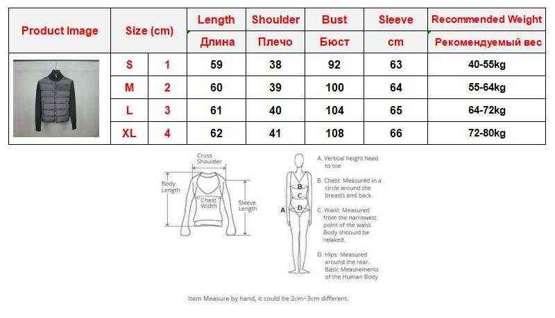 Men's Autumn Winter Wool Blend Knitted Down Jacket Zipper Black White Coat Fashion Casual Male Clothing