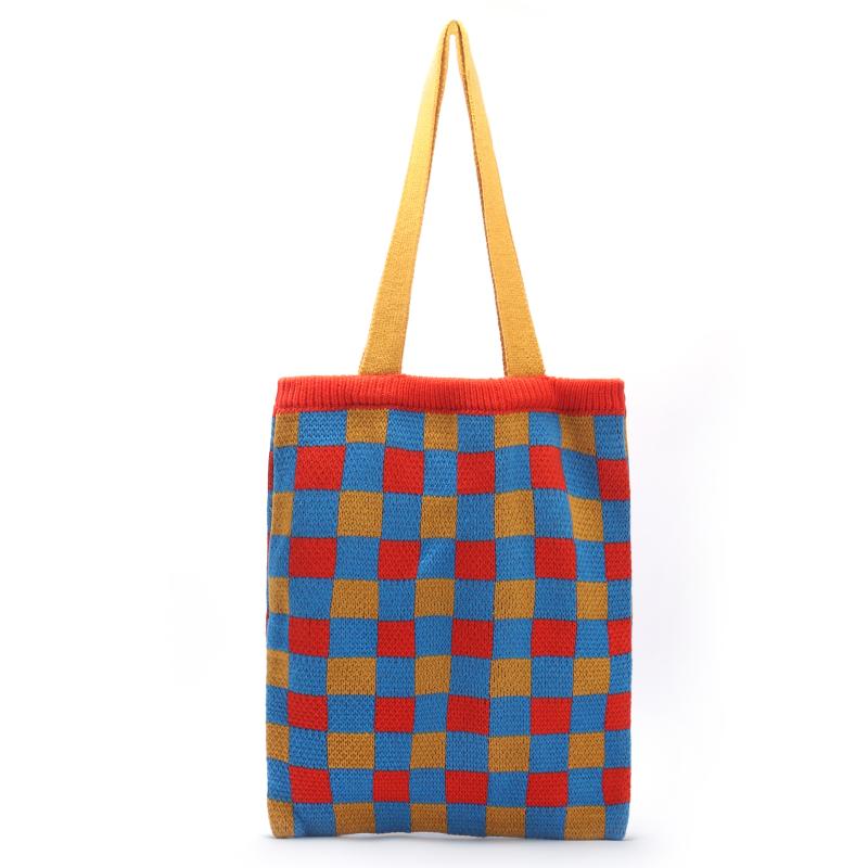 Evening Bags Simple Lattice Knitting Bag Fashion Woven Female Portable Shopping Small Fresh One-shoulder Student Book Storage
Evening Bags Simple Lattice Knitting Bag Fashion Woven Female Portable Shopping Small Fresh One-shoulder Student Book Storage