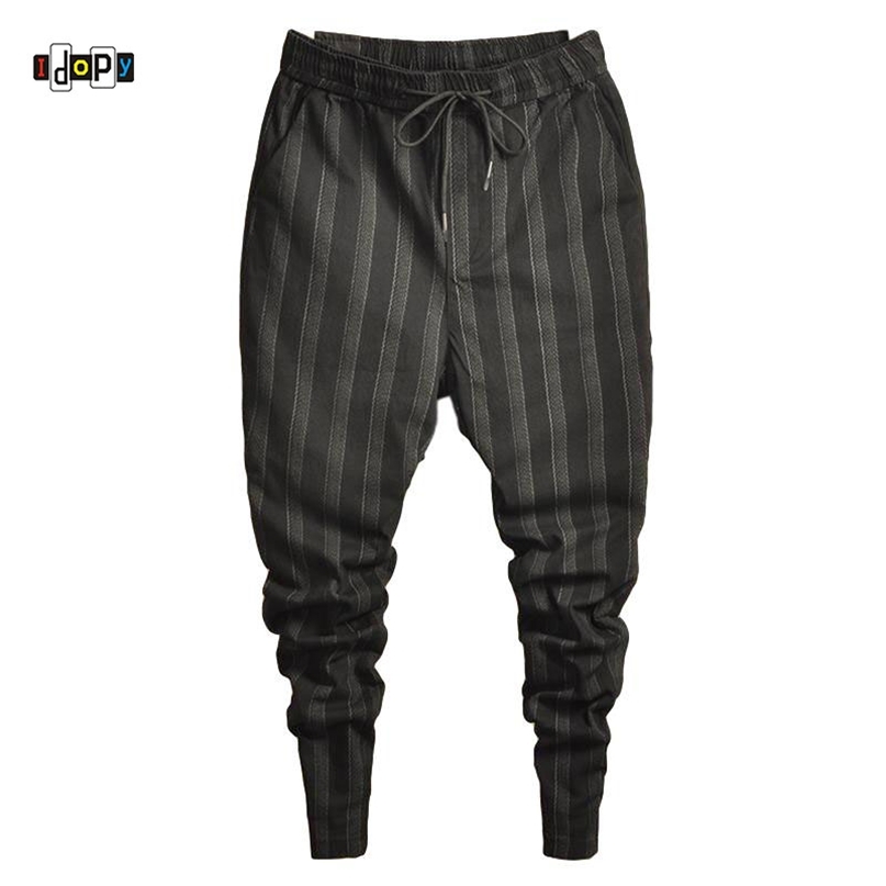 Idopy Fashion Mens Trend Stretchy Harem Jeans Drawstring Comfy Striped Comfortable Cuffed Trousers Joggers For Male 211108, Black2
Idopy Fashion Mens Trend Stretchy Harem Jeans Drawstring Comfy Striped Comfortable Cuffed Trousers Joggers For Male 211108, Black2