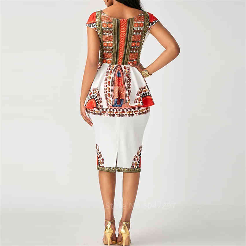 African Dresses for Women News Ankara Dashiki Print Top Skirts Ladies African Clothes Streetwear Robe Africaine Vestidos 210408