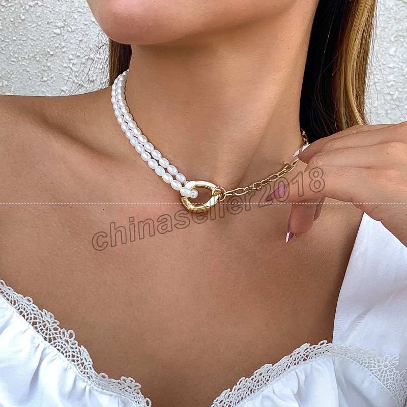 2022 Hot Fashion Imitation Pearls Bead Chain Necklace Women Classic Gold Color Chain Necklace For Women Jewelry
2022 Hot Fashion Imitation Pearls Bead Chain Necklace Women Classic Gold Color Chain Necklace For Women Jewelry