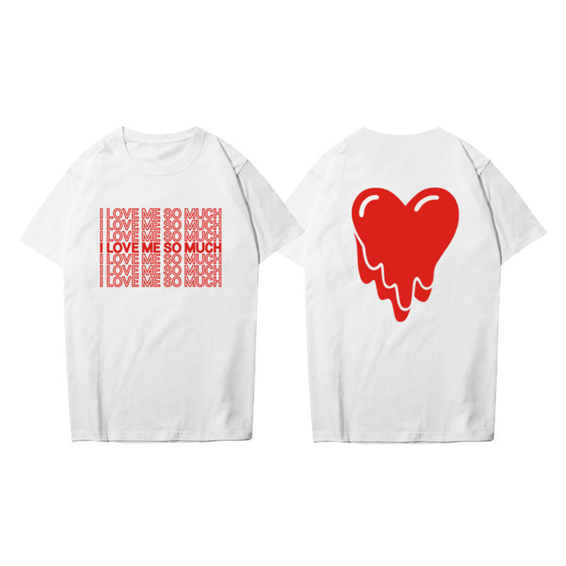 Men and Women Summer Cotton Eu Melted Love Printing Loose Round Neck Short-sleeved T-shirts, White
Men and Women Summer Cotton Eu Melted Love Printing Loose Round Neck Short-sleeved T-shirts, White