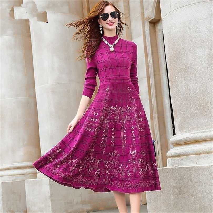 autumn winter midi sweater dres staight knit short highneck female slim bodycon warm 211109, Picture color
autumn winter midi sweater dres staight knit short highneck female slim bodycon warm 211109, Picture color