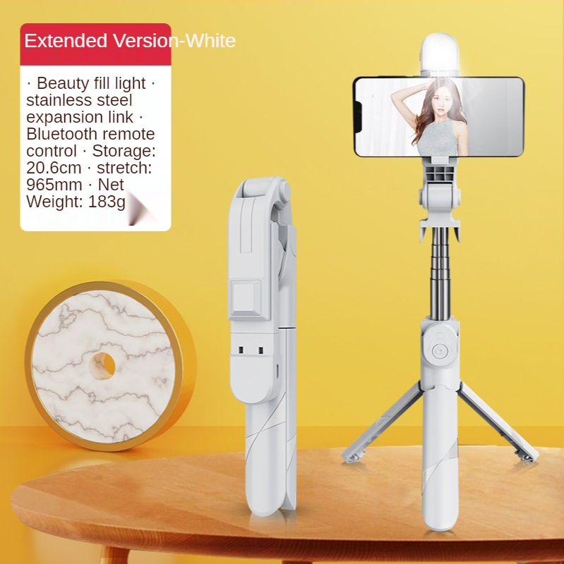 XT02 Detachable Clip Bluetooth Selfie Stick Universal Horizontal and Vertical Tripod Selfie Stick Phone Bracket Photograph