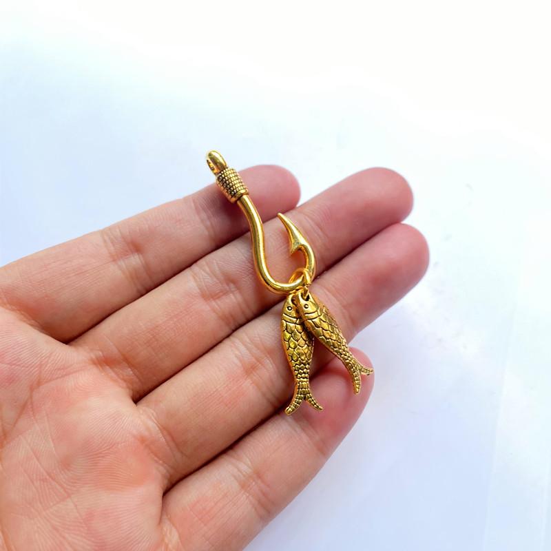 Charms 6pcs Fish&Hook Connector For Men Jewelry DIY Necklace Bracelet Key Chain Aesthetic Accessories Making Supplies, Bronze;silver
Charms 6pcs Fish&Hook Connector For Men Jewelry DIY Necklace Bracelet Key Chain Aesthetic Accessories Making Supplies, Bronze;silver