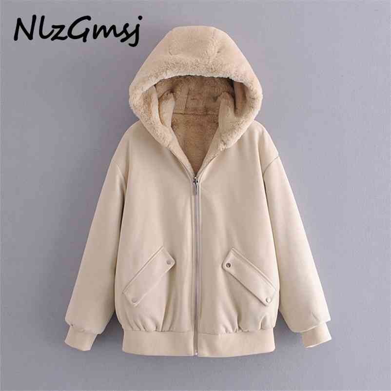 Winter Faux Fur Coat Women Hooded Jacket Suede Leather Oversize Outwear 210628, As picture
Winter Faux Fur Coat Women Hooded Jacket Suede Leather Oversize Outwear 210628, As picture