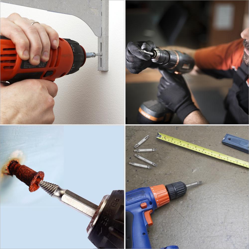 GUIDE 5 pgs/set Guide to Joint Drill Extractor Damaged Bolt Extractor Broken Speed Easy Outside the Prisoner Screw Removing Tool