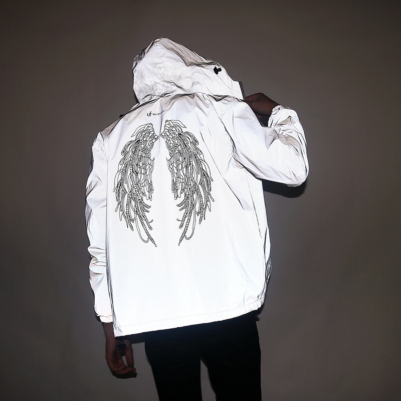 Men's Full Reflective Jacket Casual Women Windbreaker Hip Hop Hooded Coat Waterproof Printed Streetwear Night Shiny 5XL, 181 
Men's Full Reflective Jacket Casual Women Windbreaker Hip Hop Hooded Coat Waterproof Printed Streetwear Night Shiny 5XL, 181