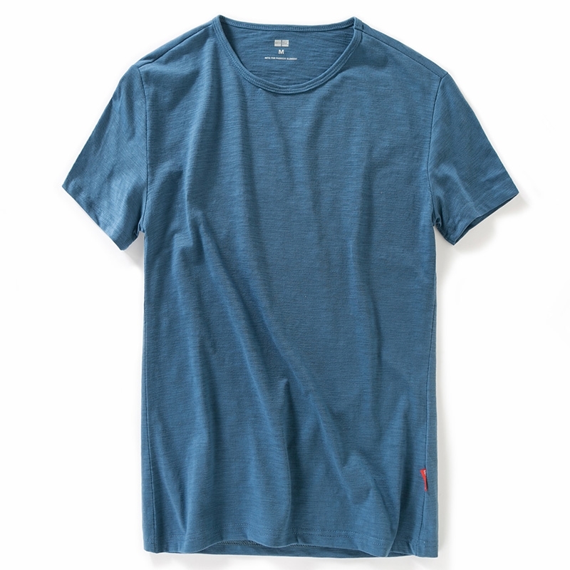 3 pcs Summer Trendy Men's Casual Fashion Comfortable Breathable Bamboo Fiber ONeck Solid Color T-shirt Male Short Sleeve 210518