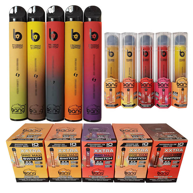 Disposable vape box Bang Switch Pro Max XXtra Electronic Cigarette Pods liquido disposal vapor custom packaging auto buttonless vapes pen set
Disposable vape box Bang Switch Pro Max XXtra Electronic Cigarette Pods liquido disposal vapor custom packaging auto buttonless vapes pen set