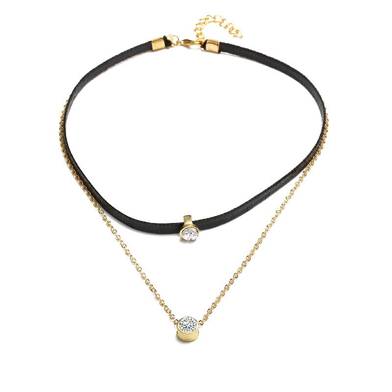 Pendant Necklaces Korean Fashion Black Flannelette Choker Necklace Charming Women's Wedding Gold Clavicle Chain Exquisite Crystal Zircon Jew, Silver
Pendant Necklaces Korean Fashion Black Flannelette Choker Necklace Charming Women's Wedding Gold Clavicle Chain Exquisite Crystal Zircon Jew, Silver