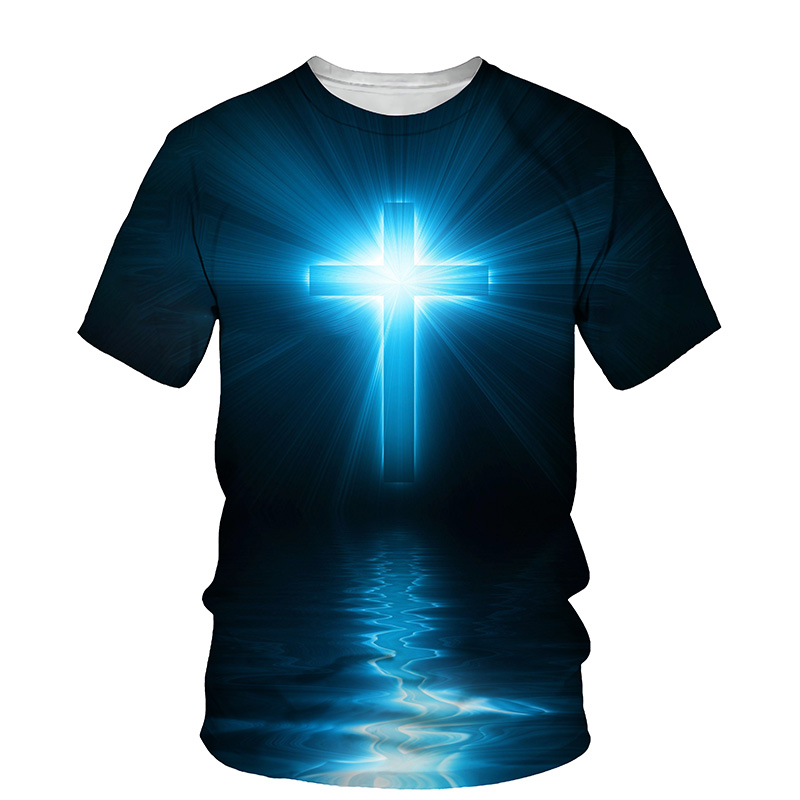 3D Cross Print Men T-shirt Jesus 2021 Summer O Neck Short Sleeve Tees Tops Christian Style Male Clothes Fashion Casual T-shirts, White;black
3D Cross Print Men T-shirt Jesus 2021 Summer O Neck Short Sleeve Tees Tops Christian Style Male Clothes Fashion Casual T-shirts, White;black