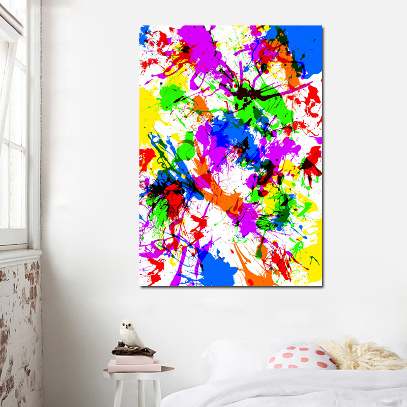 Colorful Abstract Painting Wall Art Pictures Printed On Canvas Art Prints Poster Bright Color For Living Room Decor