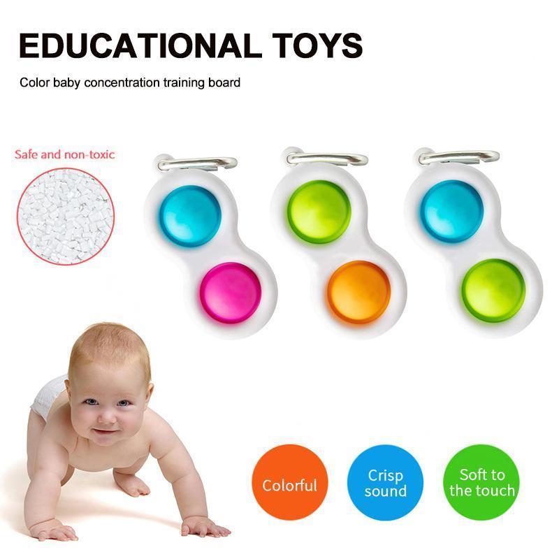 Baby Fidget Toys Simple Dimple Sensory Toys Silicone Flipping Board Brain Teasers Best Gifts Educational Toy For Kids Party Favor FY7650