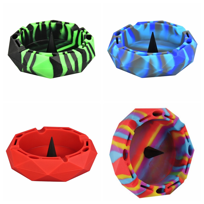 ular Fashion Ashtrays Creative Silicone Geometry Household Holders Colorful Beautiful New Arrival Ash Tray VT1976 Free shipping