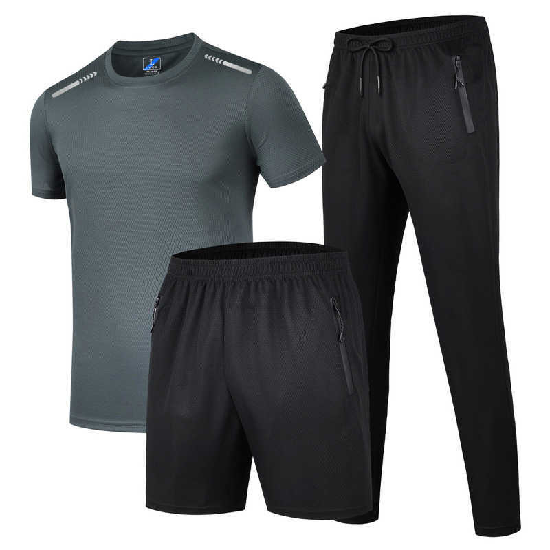 Summer mesh Tshirt quick drying shorts pants sports ice silk casual suit men's three piece, Dark blue
Summer mesh Tshirt quick drying shorts pants sports ice silk casual suit men's three piece, Dark blue
