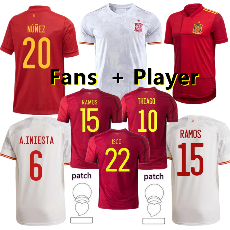 Spain 20 21 soccer jersey Fans+Player version PACO ISCO THIAGO SAUL MORATA A.INIESTA PIQUE European Cup Football shirts ALCACER SERGIO ALBA men Ropa deportiva+kids kit, 2020 player home + patch
Spain 20 21 soccer jersey Fans+Player version PACO ISCO THIAGO SAUL MORATA A.INIESTA PIQUE European Cup Football shirts ALCACER SERGIO ALBA men Ropa deportiva+kids kit, 2020 player home + patch
