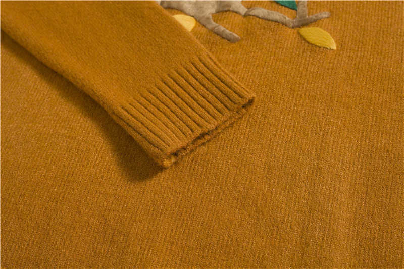 Yolanda Paz autumn winter female cartoon owl pattern long sleeves o-neck knitted pullover high quality women sweater 211011Z