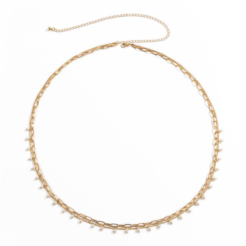Chains Small Fragrance Temperament Imitation Pearl Waist Chain Retro Multi-layer Geometric Body, Silver
Chains Small Fragrance Temperament Imitation Pearl Waist Chain Retro Multi-layer Geometric Body, Silver