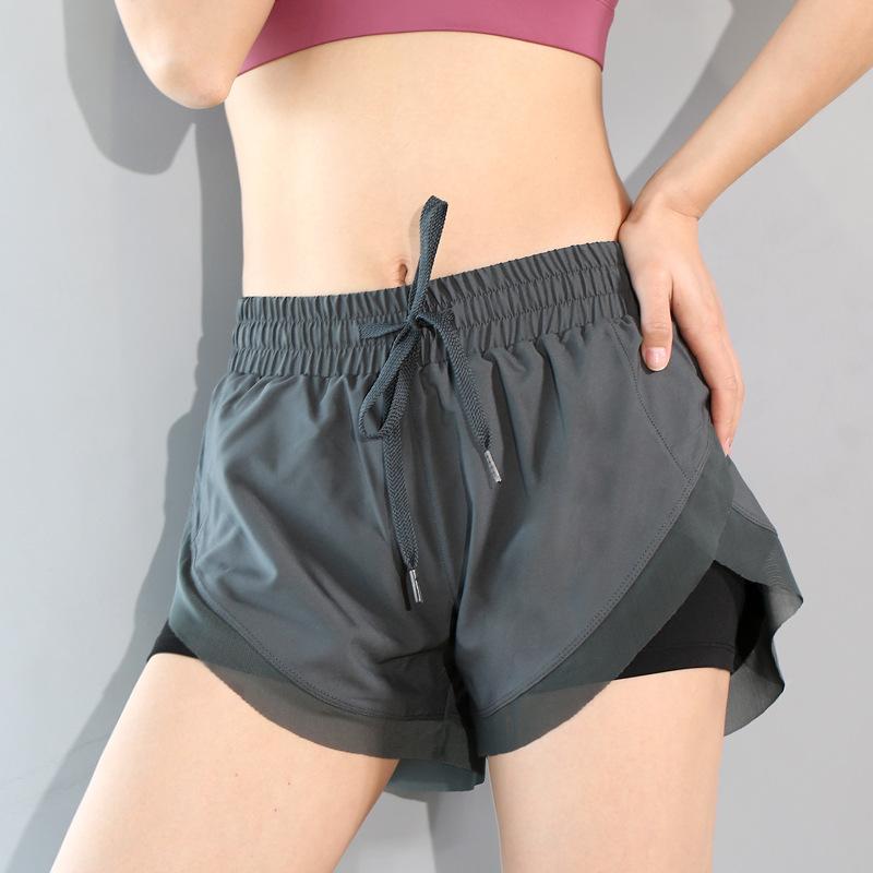 Summer Yoga Sports Shorts Women High Waist Patchwork Skinny Casual Lady Black Egde Short Pants Women's